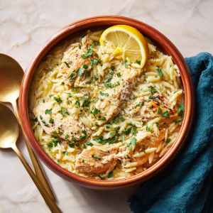 Instant Pot Lemon Chicken with Orzo (From Frozen!)