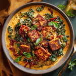 Creamy Sun-Dried Tomato Tempeh with Baby Kale
