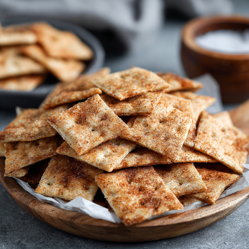 Sourdough Cinnamon Sugar Crackers