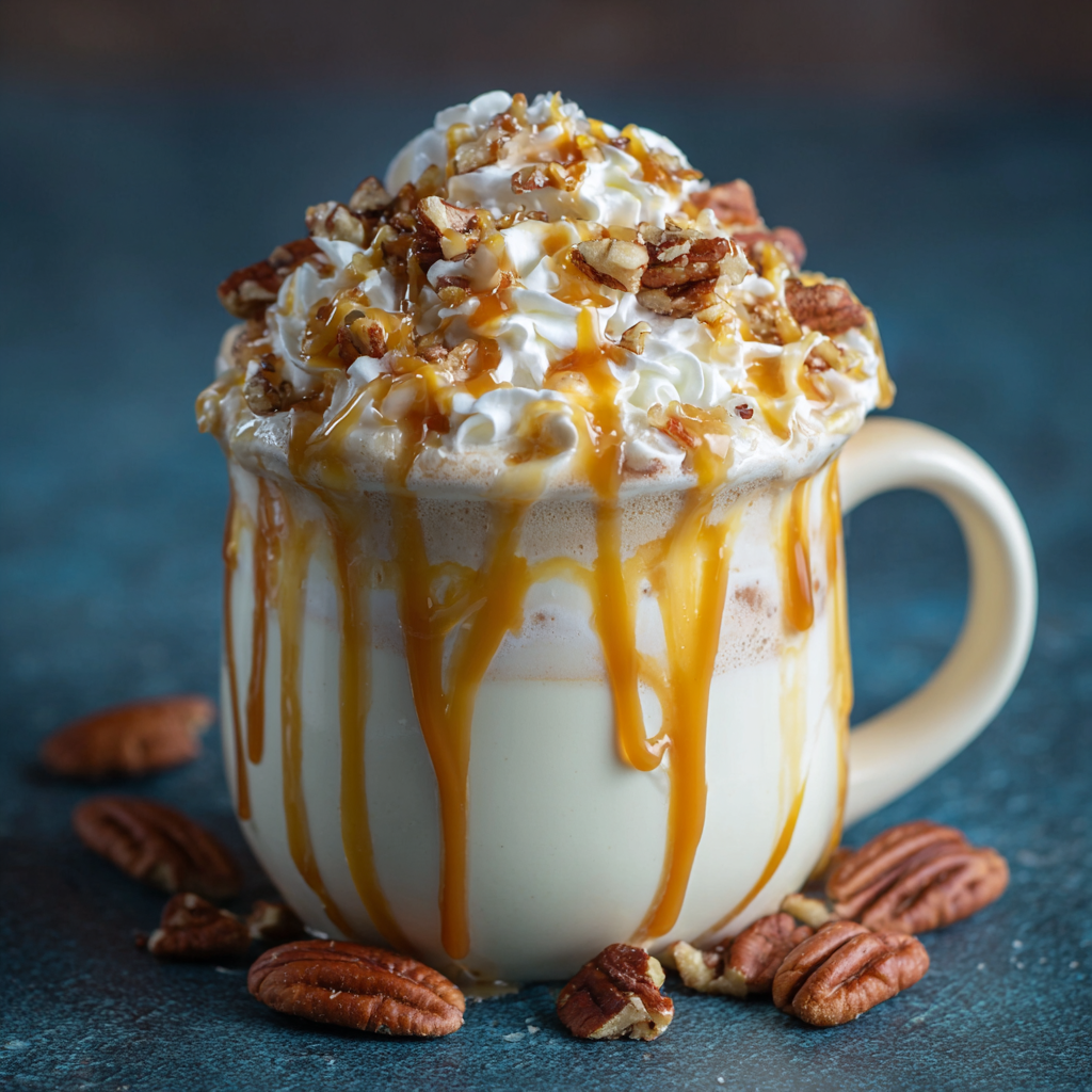 Caramel Pecan White Hot Chocolate