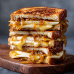 Apple & Cheddar Grilled Cheese with Caramelized Onions
