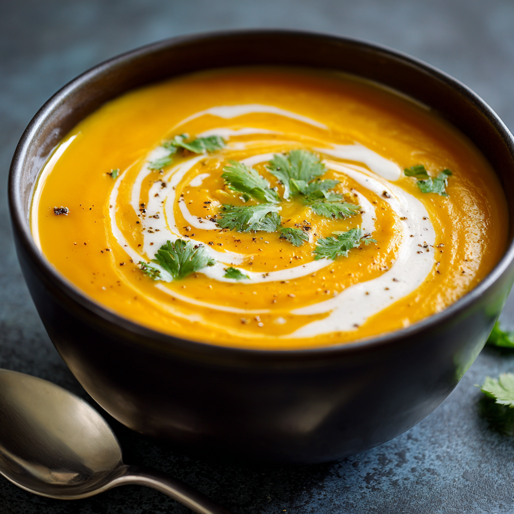 Carrot Ginger Soup with Coconut Milk