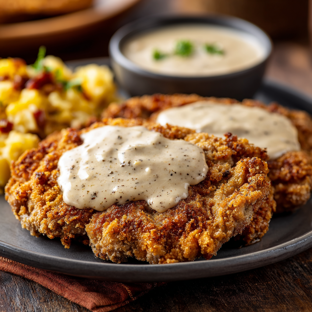 Country Fried Steak with Cream Gravy