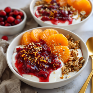 Cranberry Orange Yogurt Bowl