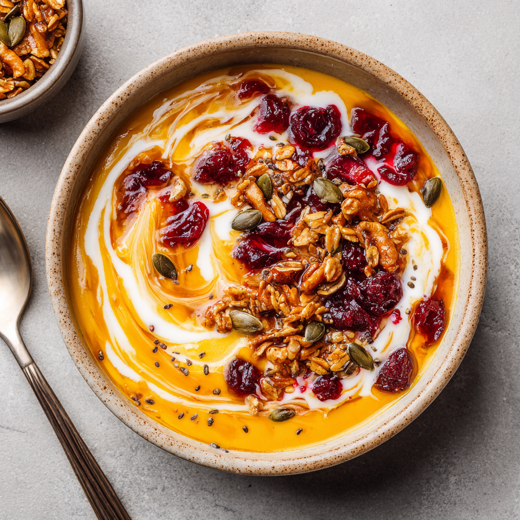 Pumpkin Cranberry Yogurt Bowl