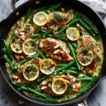Lemon Butter Dill Chicken with Green Bean Almondine