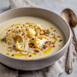 Creamy Roasted Cauliflower Soup