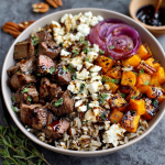 Maple Balsamic Steak & Wild Rice Bowls