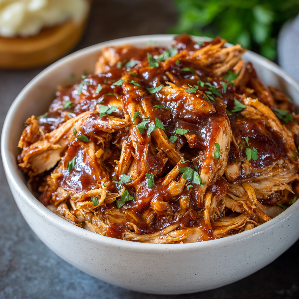 Slow Cooker Apple Butter BBQ Chicken