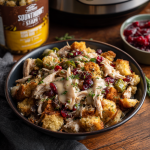 Crockpot Chicken & Stuffing “Thanksgiving Bowl”