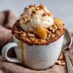 Cinnamon Pear & Nut Mug Cake