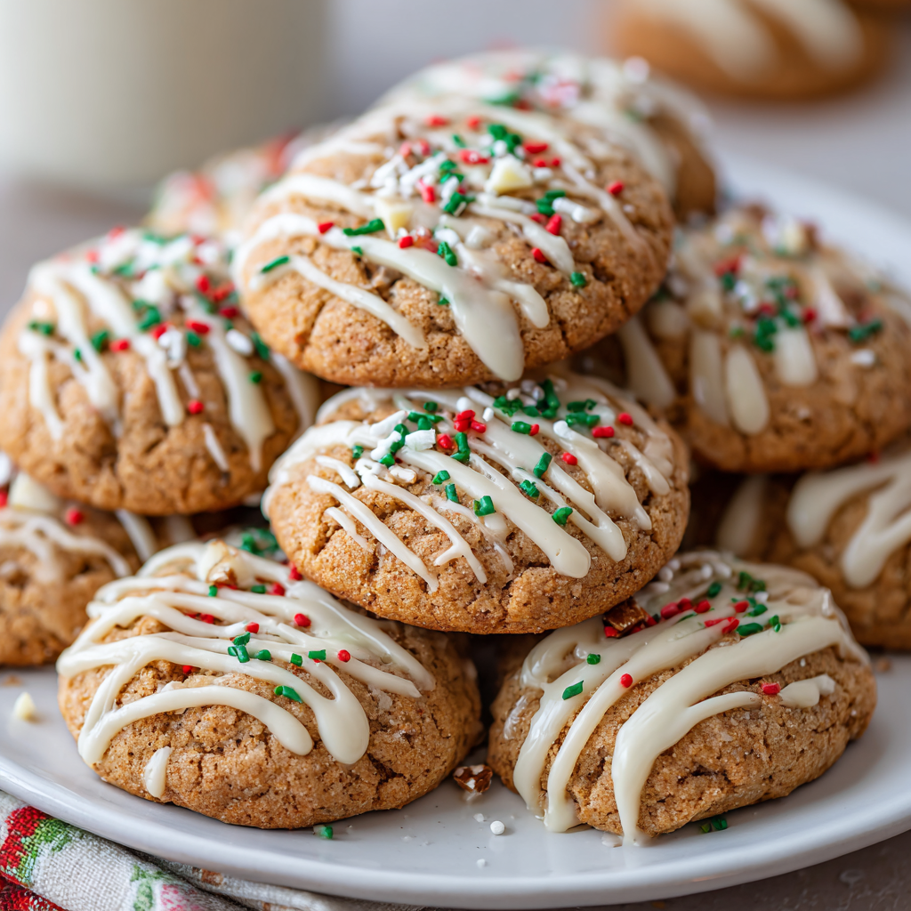 Chewy Maple Cinnamon Cookies with White Chocolate