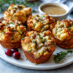 Gravy-Stuffed Stuffing Muffins