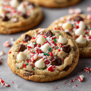 Winter Chocolate Chip Christmas Cookies