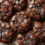 Fudgy Double Chocolate Crinkle Cookies