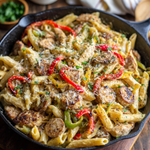 Creamy Cajun Chicken Pasta with Sausage