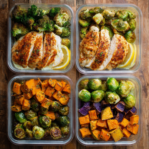 Meal Prep Baked Chicken & Roasted Veggie Mix-Ins