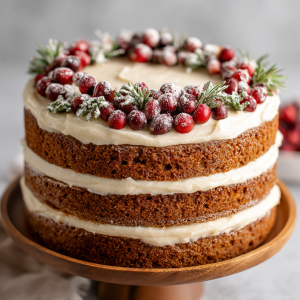 Gingerbread Layer Cake with Spiced Cream Cheese Frosting