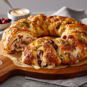 Turkey Cranberry Crescent Ring