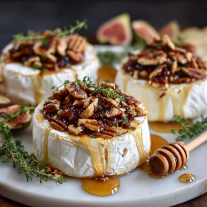 Baked Brie with Fig Jam and Pecans
