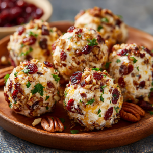 Mini Cranberry Pecan Cheese Balls