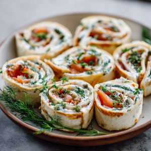 Smoked Salmon Pinwheels (Elegant Party Bites)