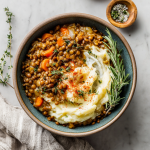 Lentil Stew Over Mashed Potatoes