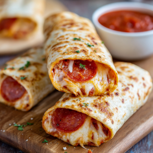 Easy Baked Pizza Wraps