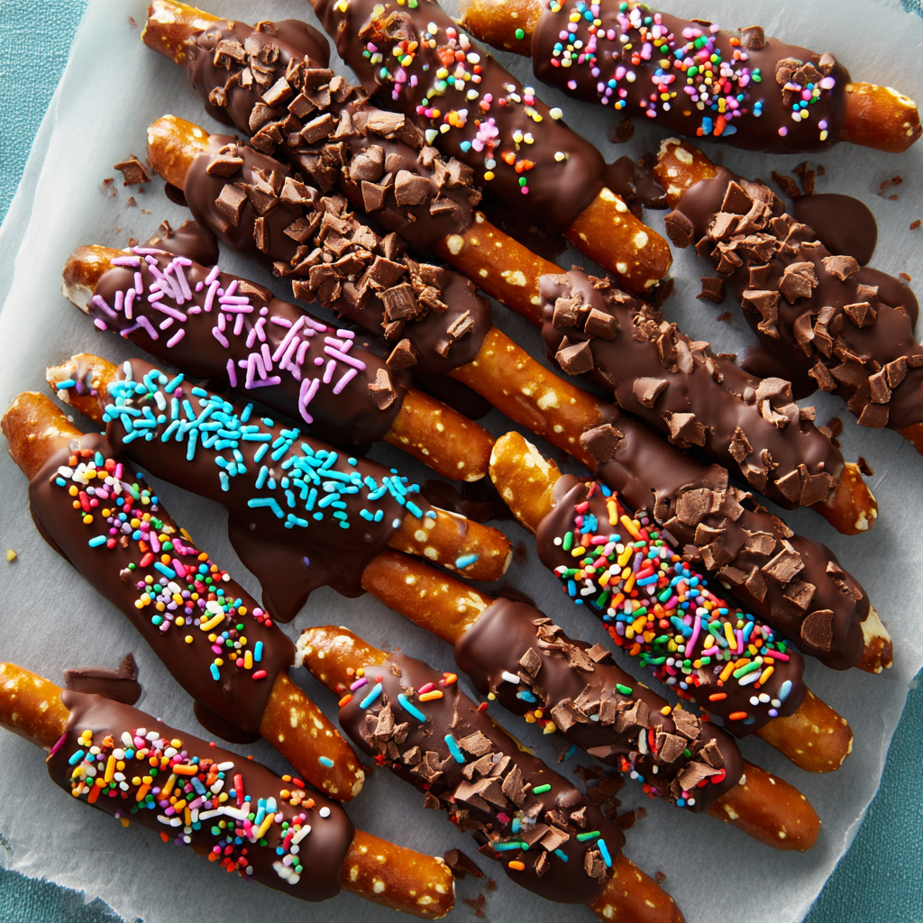Chocolate-Dipped Pretzels : Sweet, Salty & Perfect for Gifting or Snacking