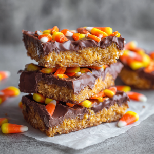 Homemade Butterfingers (with Candy Corn!)