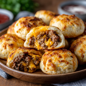 Cheeseburger Biscuits : The Ultimate Handheld Comfort Food