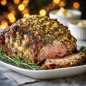 Garlic-Herb Crusted Prime Rib