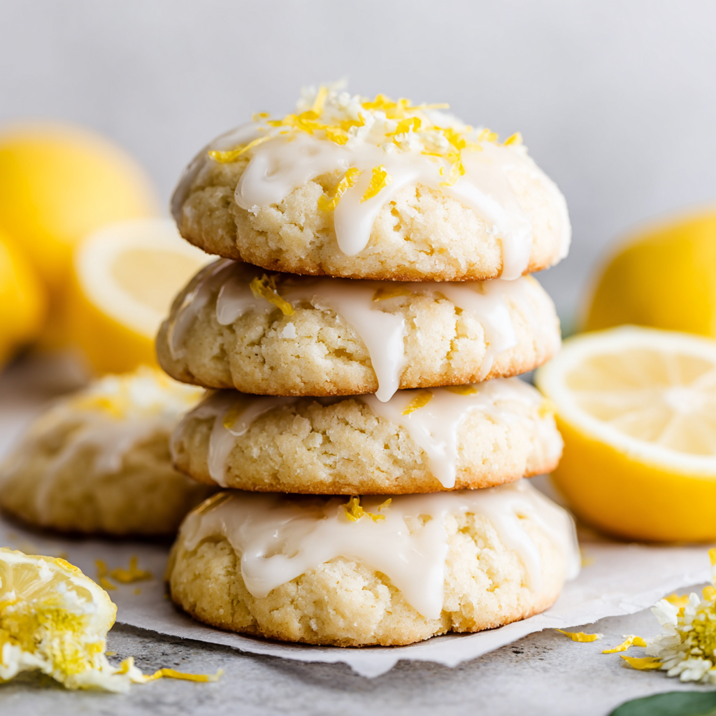 Soft Lemon Ricotta Cookies with Glaze : Light, Fluffy & Full of Citrus