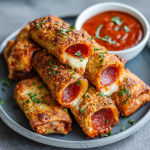 High-Protein Pepperoni Pizza Rolls (12-Pack!) : Cheesy, Crispy & Clean-Eating Approved