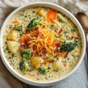 Creamy Broccoli Cheese & Potato Soup : Cozy, Rich, and Comforting