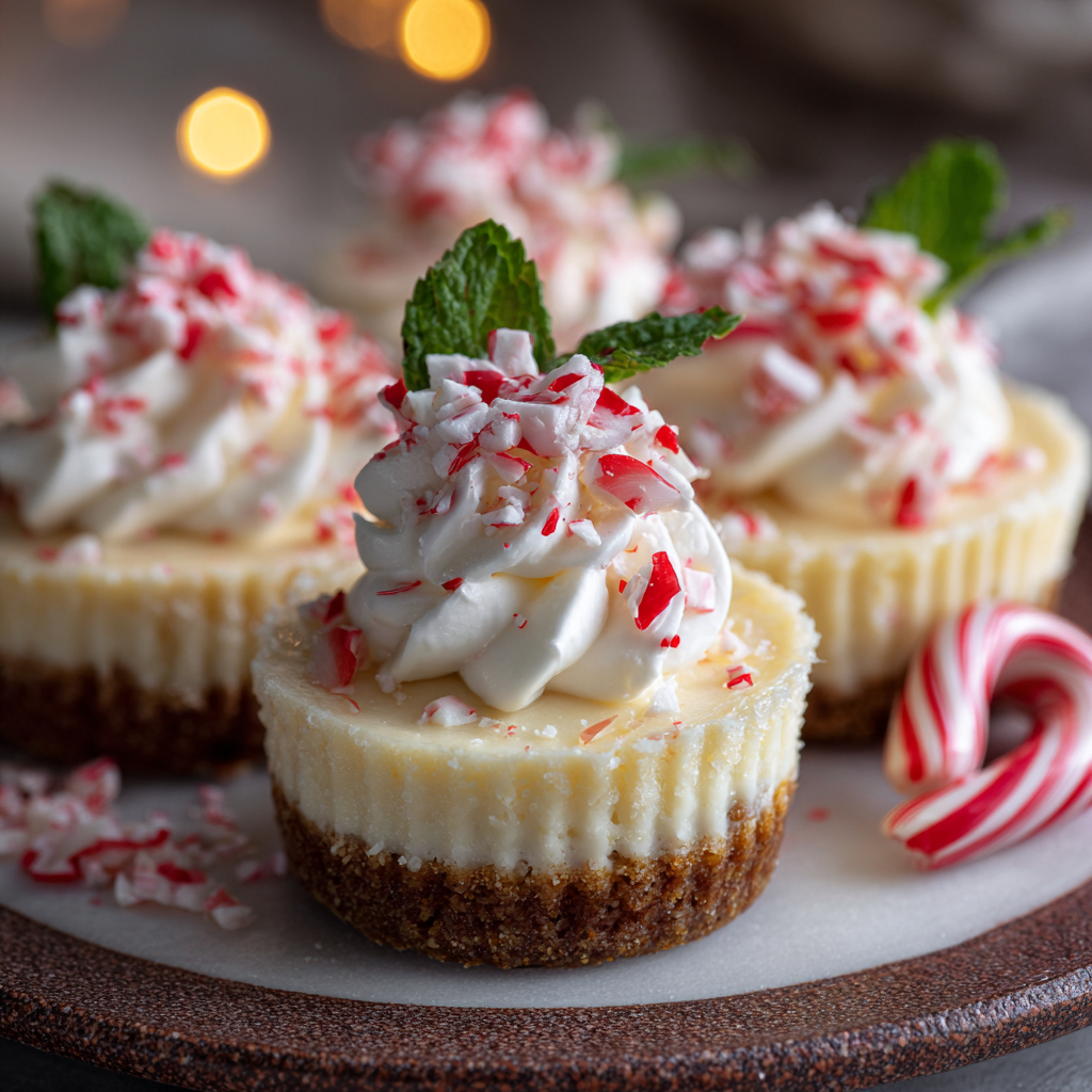 Mini Peppermint Cheesecakes : Creamy, Festive & Perfectly Bite-Sized