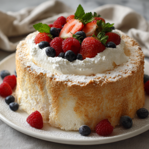 Light and Fluffy Angel Food Cake : Classic, Airy & Perfectly Sweet