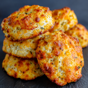 Keto Cheddar Garlic Biscuits