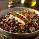 Savory Wild Rice Pilaf with Cranberries & Herbs