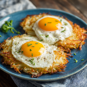 Air Fryer Hash Browns with Eggs