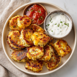Forget everything you thought you knew about tater tots—these Cauliflower Cottage Cheese Tots are the glow-up your snack game has been waiting for! Golden, crispy, and bursting with cheesy goodness, they deliver everything you crave in a tot but with a healthy, high-protein twist. Light, low-carb, and ready in just 30 minutes, they’re the perfect balance of indulgence and nourishment. Whether you’re feeding kids, impressing guests, or sneaking in extra veggies for yourself, these little bites are a total win. Once you try them, regular tots won’t stand a chance!