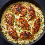 Garlic Parmesan Chicken and Rice : Buttery, Bold & One-Pan Easy