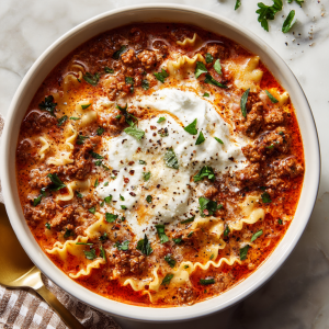 Lasagna Soup with Ricotta and Mozzarella : All the Comfort, None of the Layers