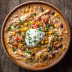 Slow Cooker Cream Cheese Chicken Chili : Cozy, Creamy, & Loaded with Flavor