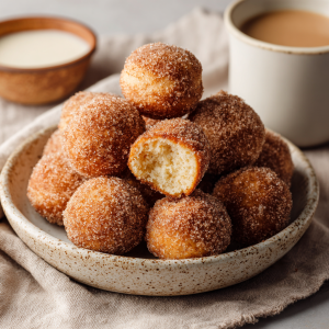 10-Minute Baked Cinnamon Sugar Donut Holes : Quick & Cozy Treat