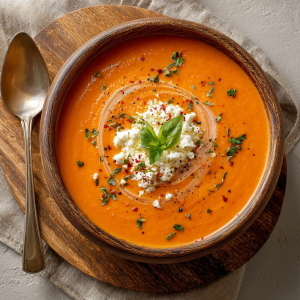 High Protein Tomato Soup : Creamy, Cozy, and Cottage Cheese-Powered