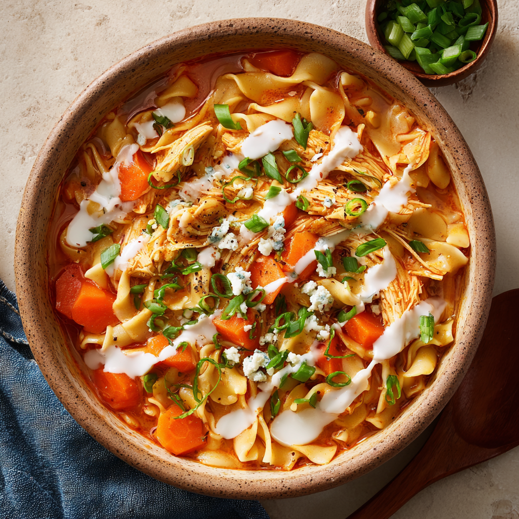 Buffalo Chicken Noodle Soup
