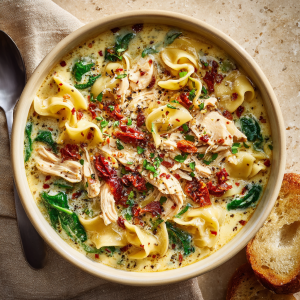 Creamy Tuscan Chicken Noodle Soup