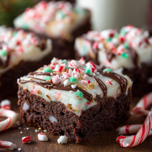 Frosted Christmas Brownies