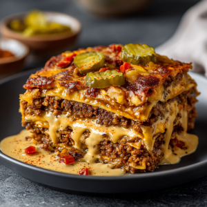 Vegan “Cheeseburger” Lasagna : All the Burger Vibes, No Beef
